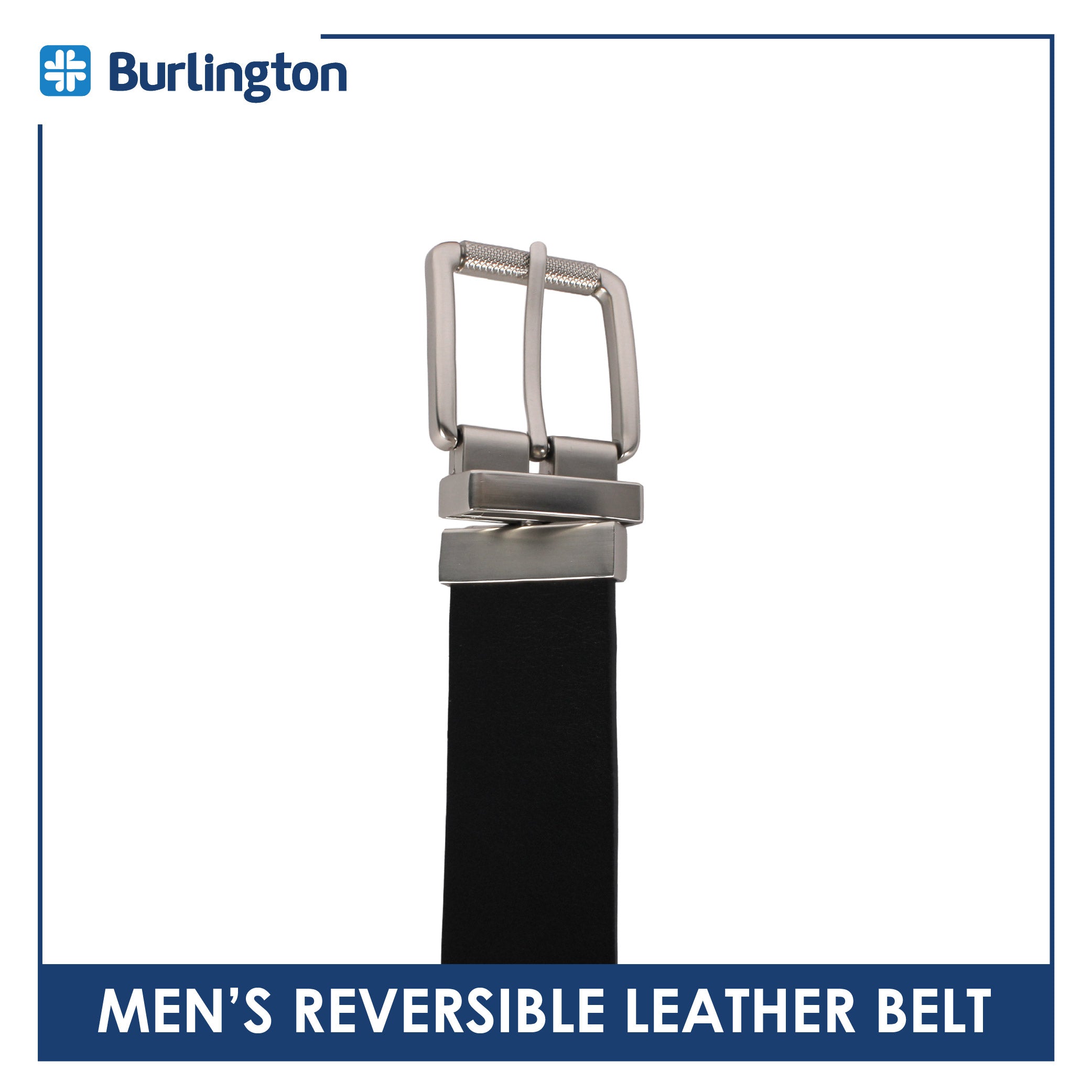 Burlington Men's Reversible Genuine Leather Belt 1 piece JMLR611