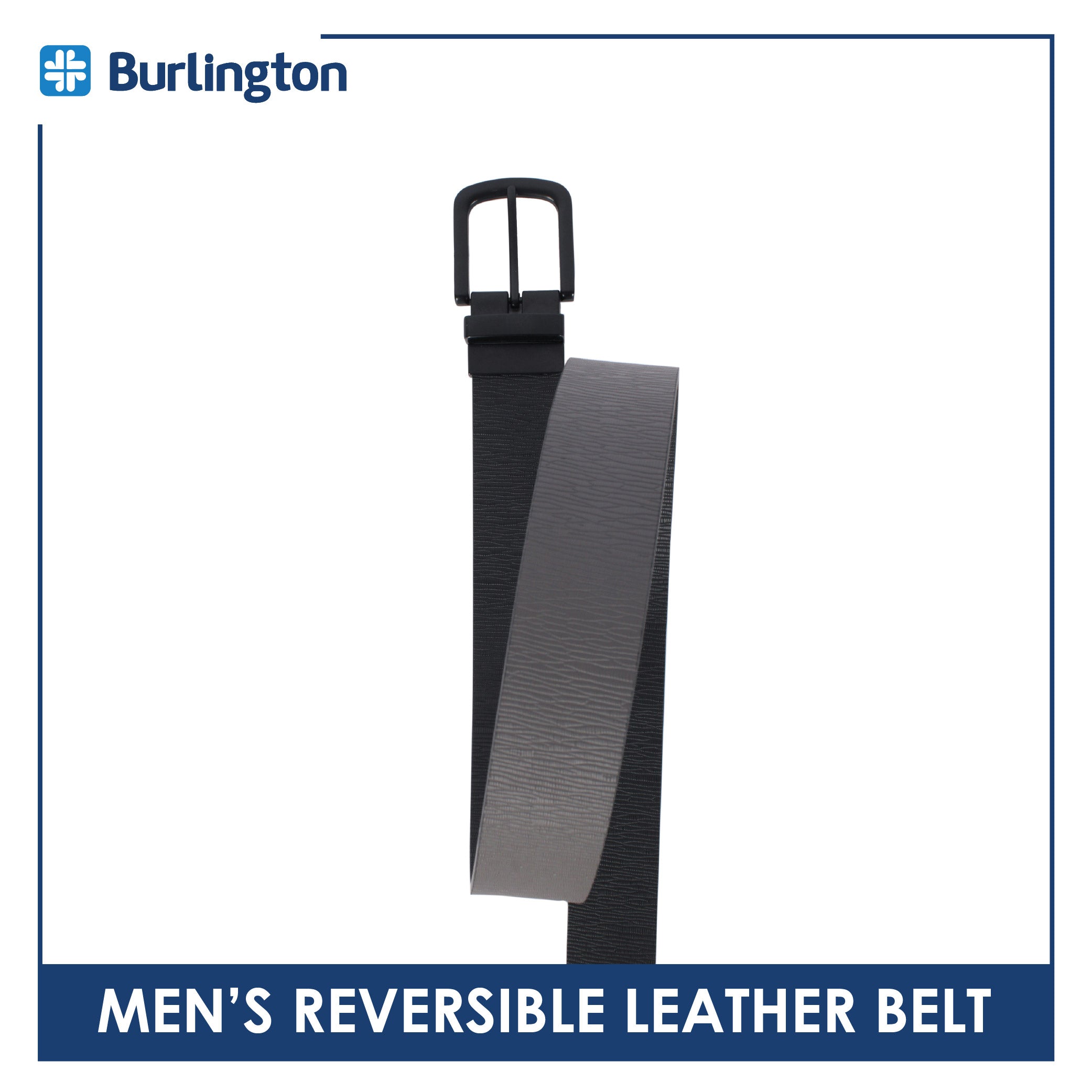 Burlington Men's Reversible Genuine Leather Belt 1 piece JMLR612