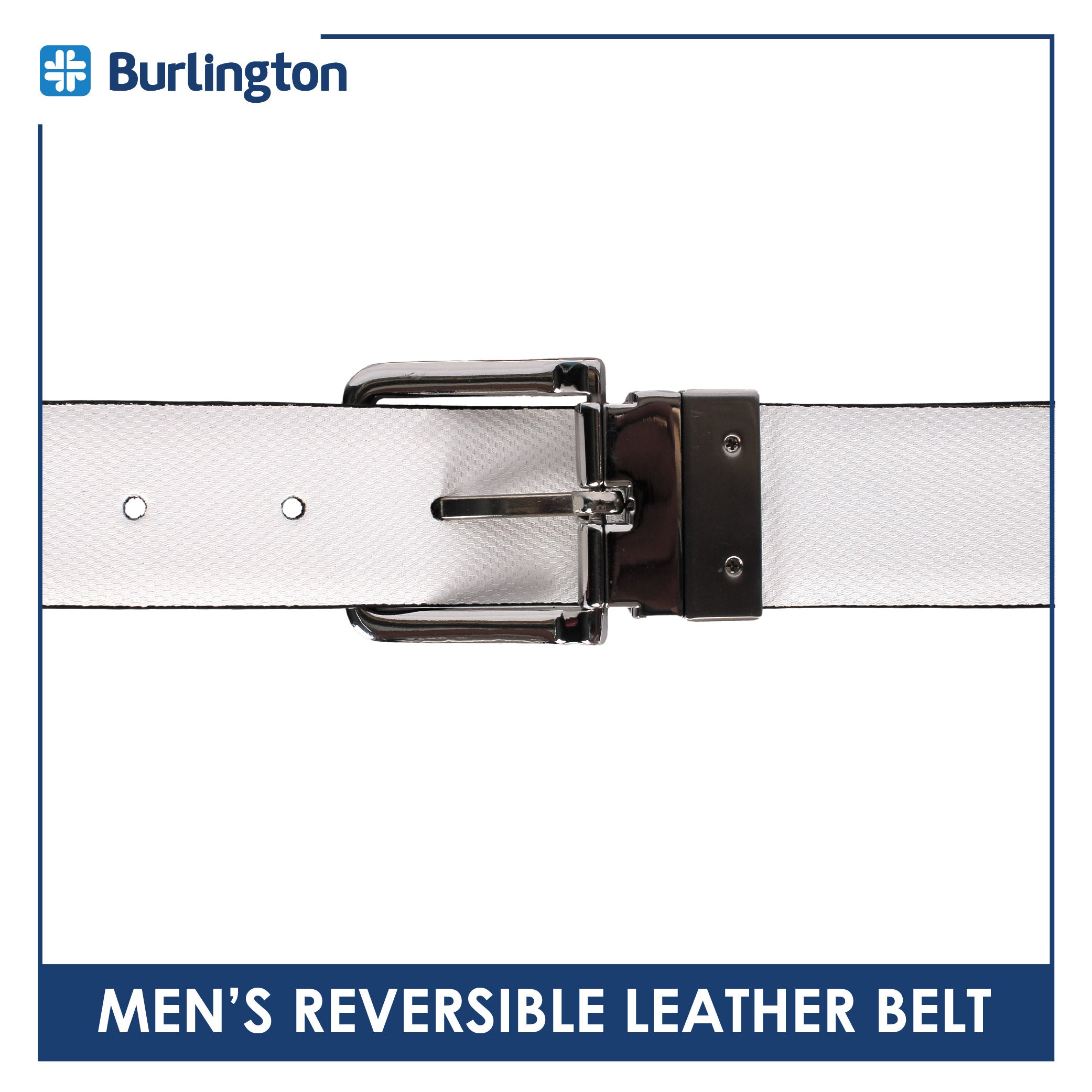 Burlington Men's Reversible Genuine Leather Belt 1 piece JMLR613