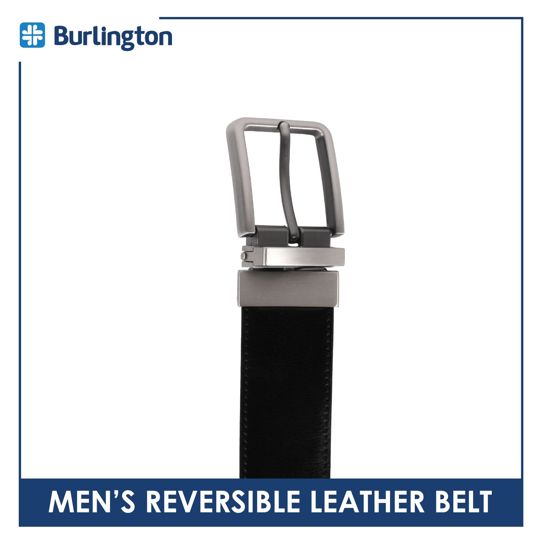 Burlington Men's Reversible Genuine Leather Belt 1 piece JMLR614