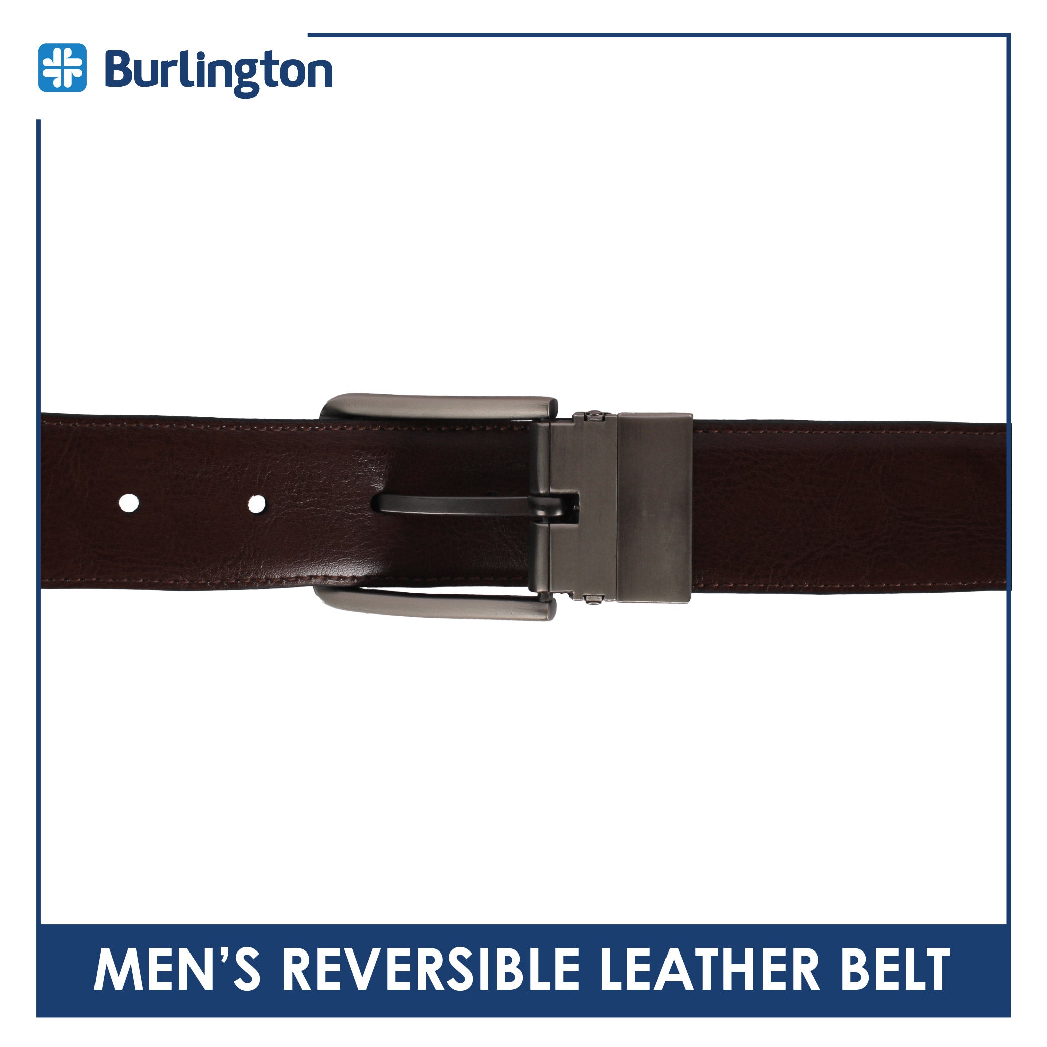 Burlington Men's Reversible Genuine Leather Belt 1 piece JMLR614