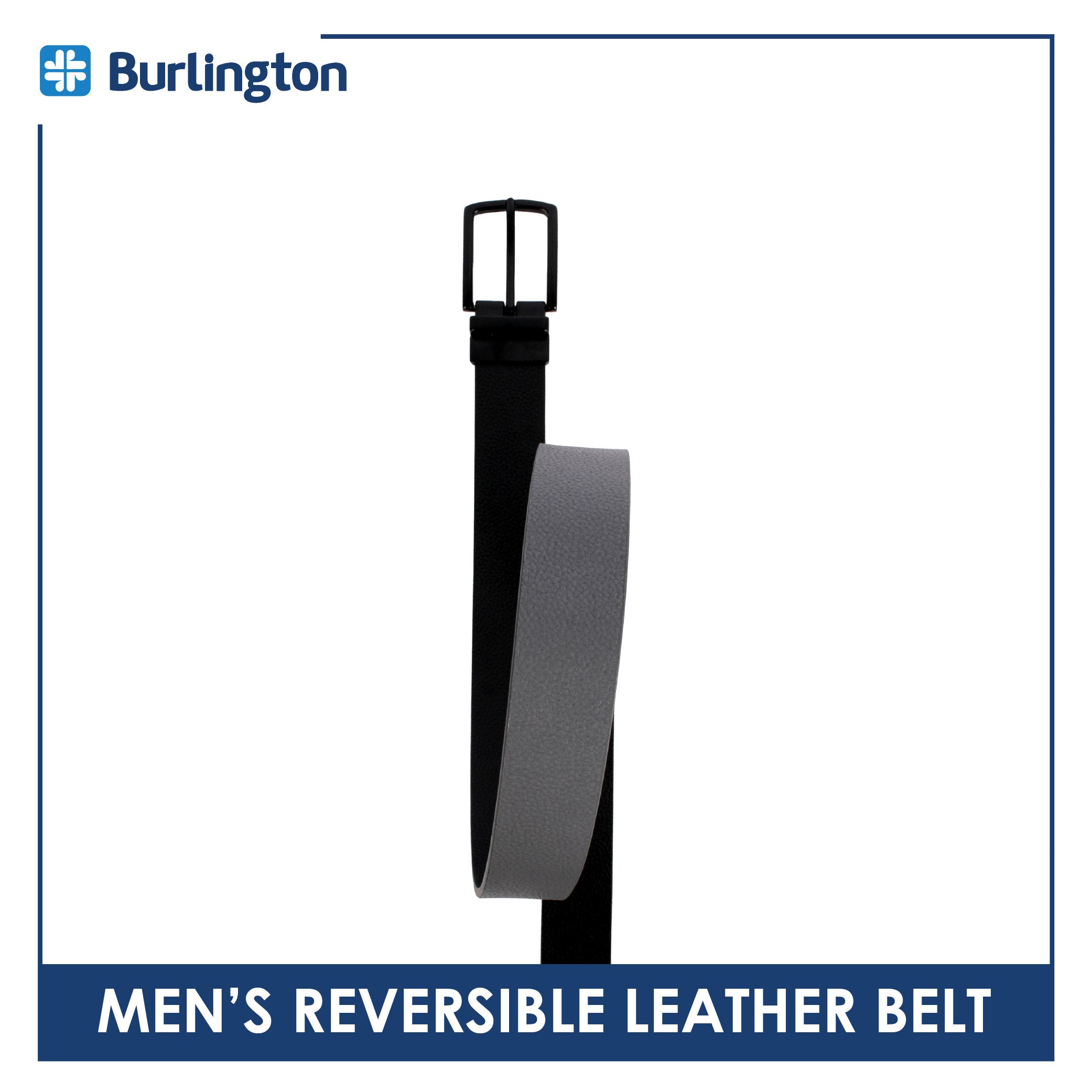 Burlington Men's Reversible Genuine Leather Belt 1 piece JMLR615