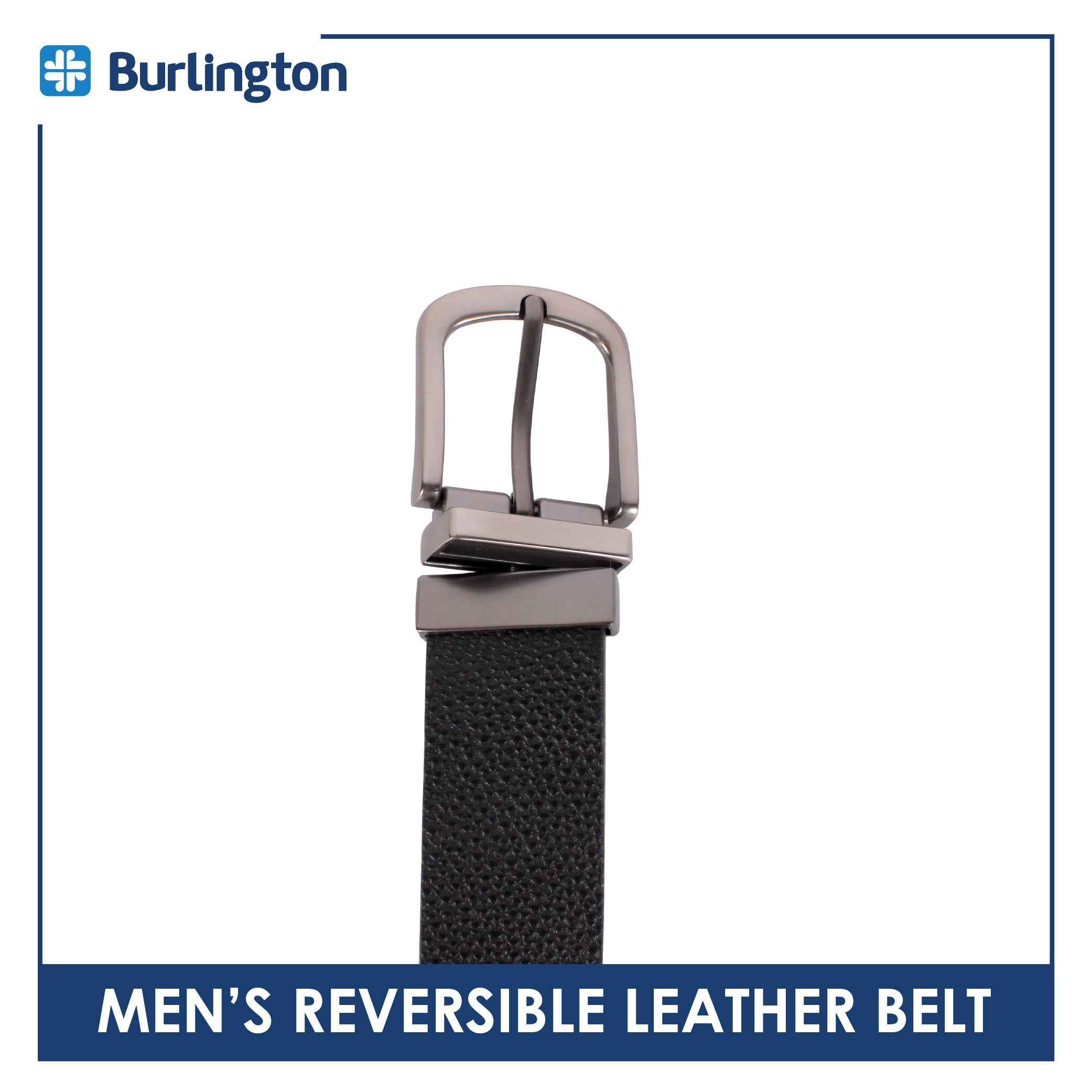 Burlington Men's Reversible Genuine Leather Belt 1 piece JMLR616