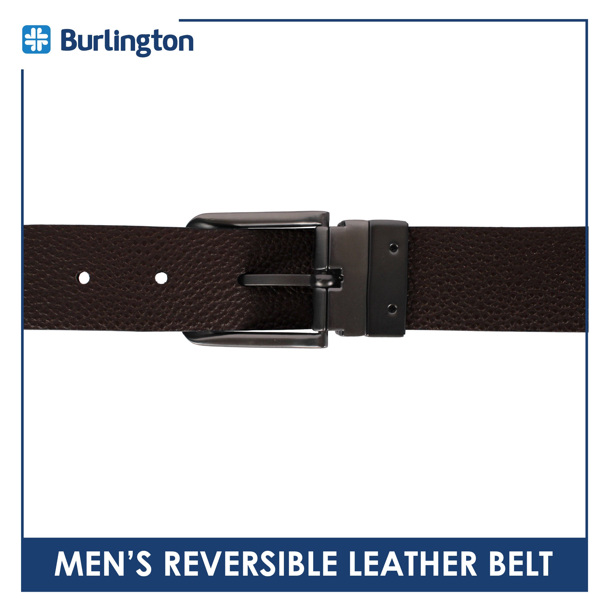 Burlington Men's Reversible Genuine Leather Belt 1 piece JMLR616