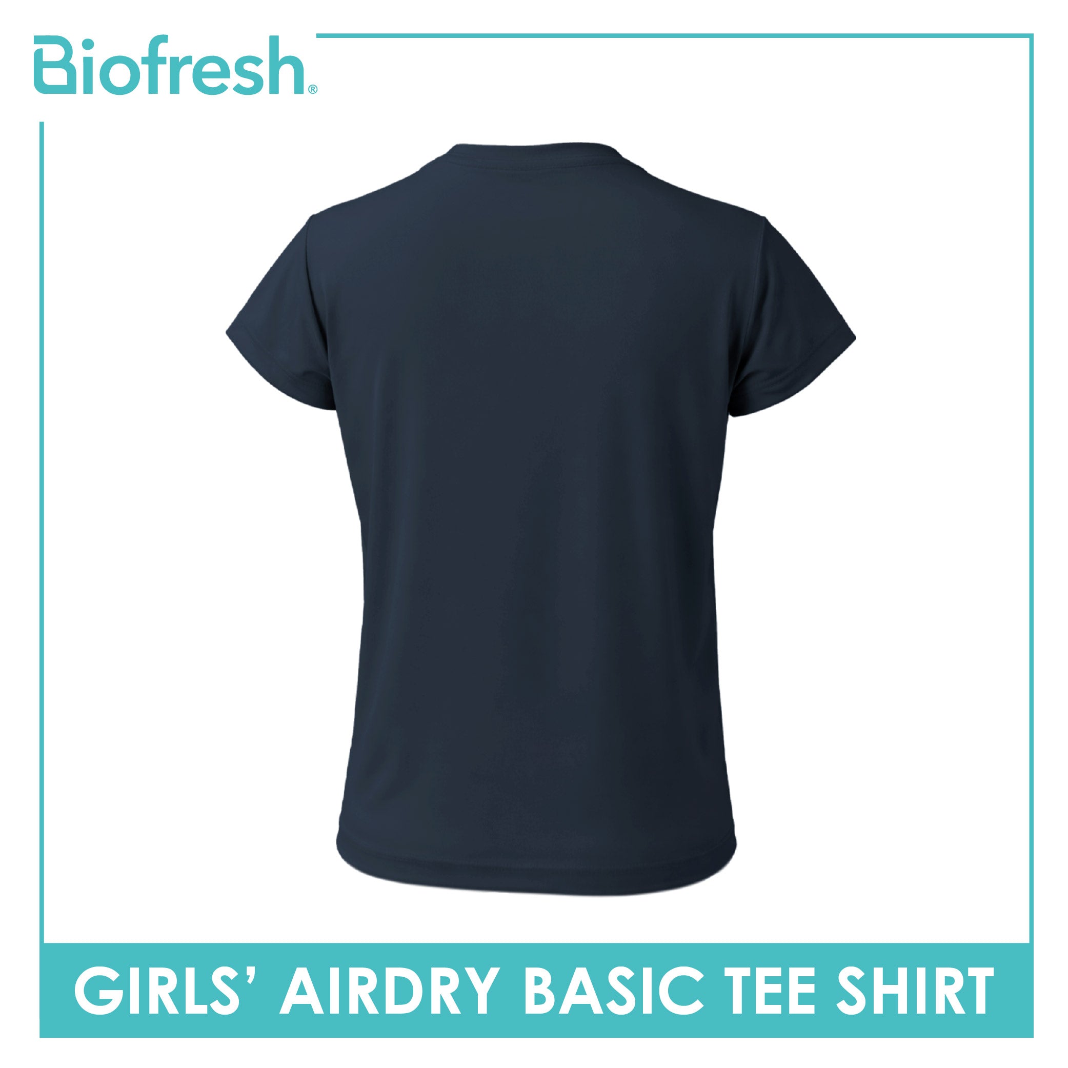Biofresh Active Kids Girls AirDry Basic Tee Shirt 1 piece MUGSR611
