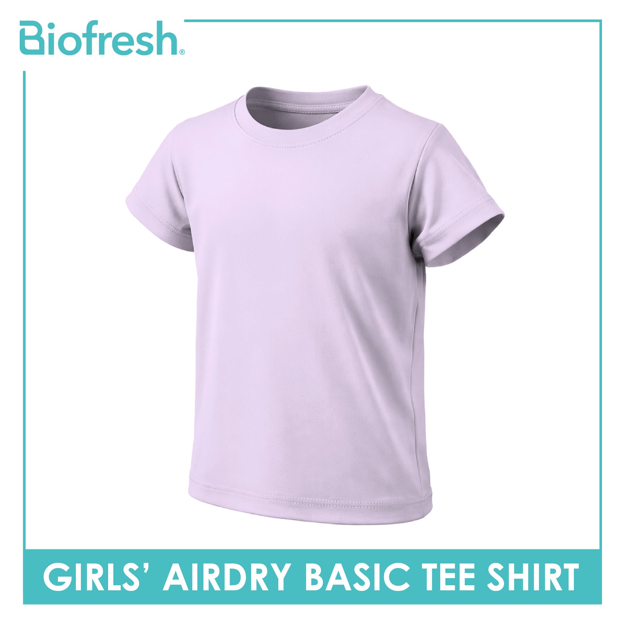 Biofresh Active Kids Girls AirDry Basic Tee Shirt 1 piece MUGSR611