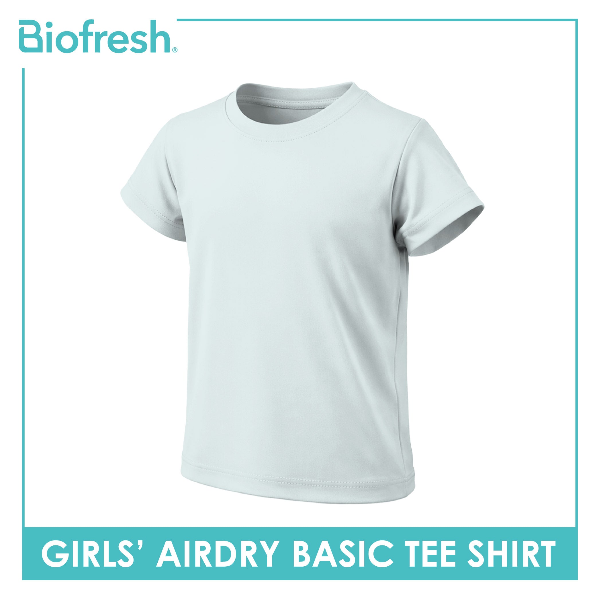 Biofresh Active Kids Girls AirDry Basic Tee Shirt 1 piece MUGSR611