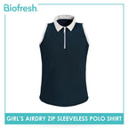Biofresh Active Kids Girls AirDry Zip Sleeveless Polo Shirt 1 piece MUGSS611