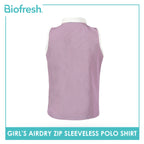 Biofresh Active Kids Girls AirDry Zip Sleeveless Polo Shirt 1 piece MUGSS611