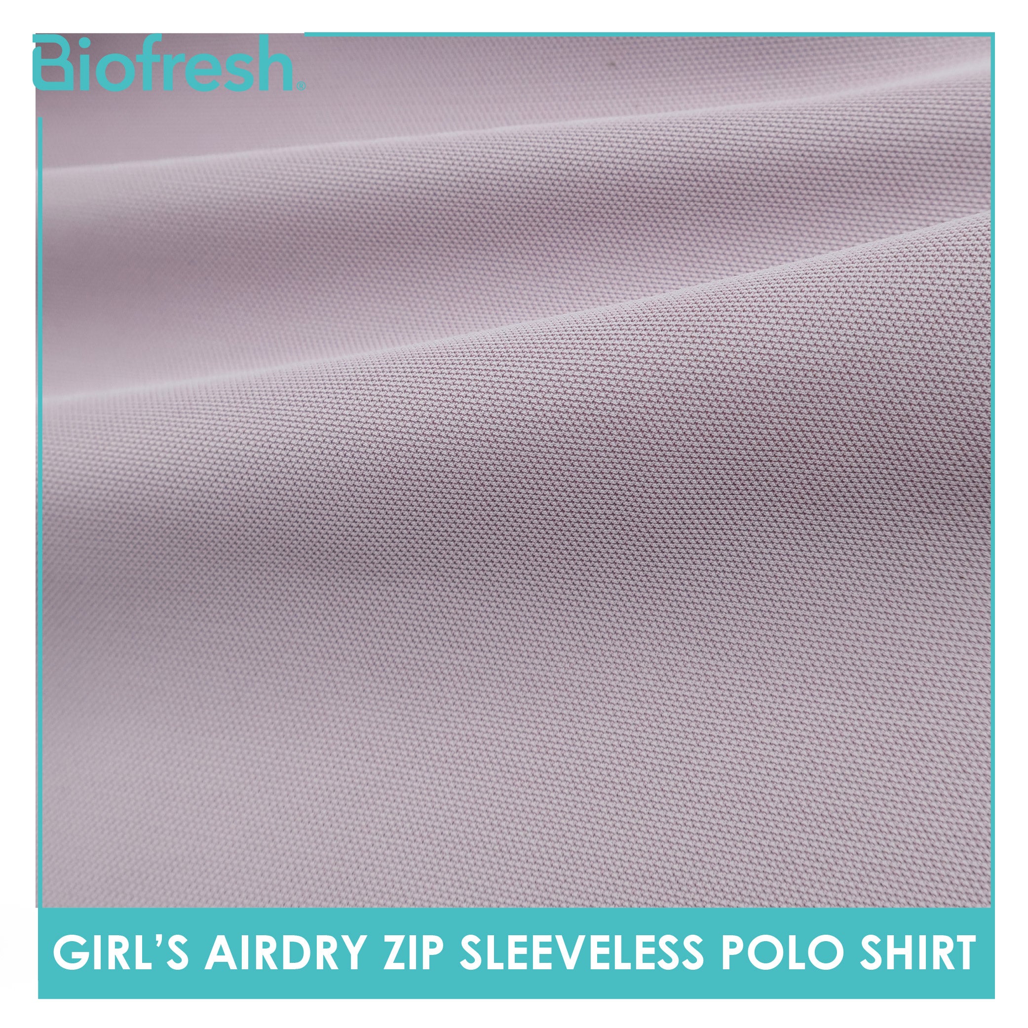 Biofresh Active Kids Girls AirDry Zip Sleeveless Polo Shirt 1 piece MUGSS611