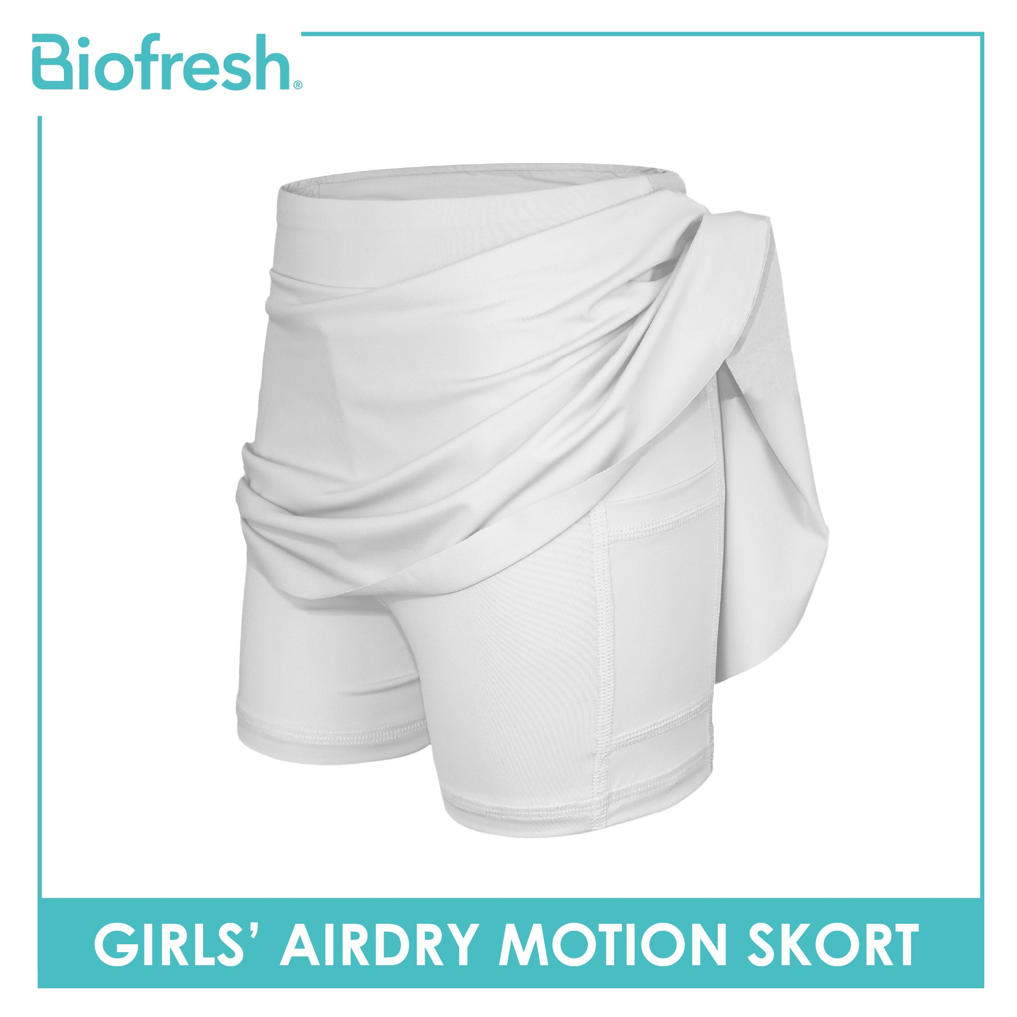Biofresh Active Kids Girls AirDry Motion Skort 1 piece MUGSK611