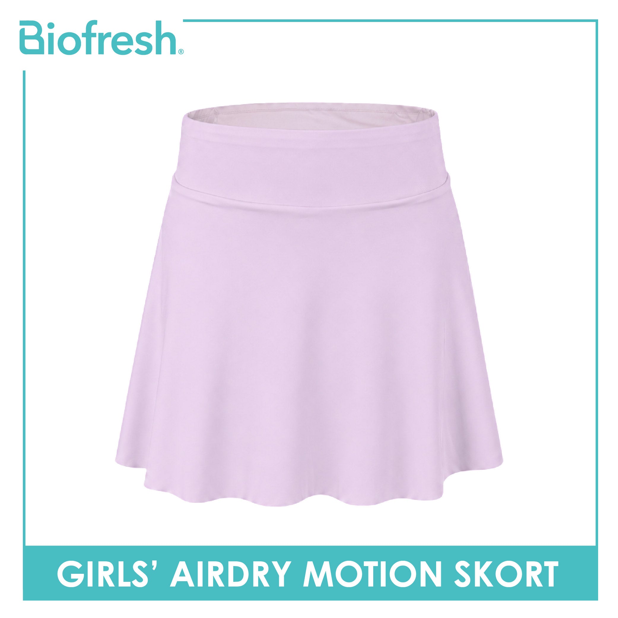 Biofresh Active Kids Girls AirDry Motion Skort 1 piece MUGSK611