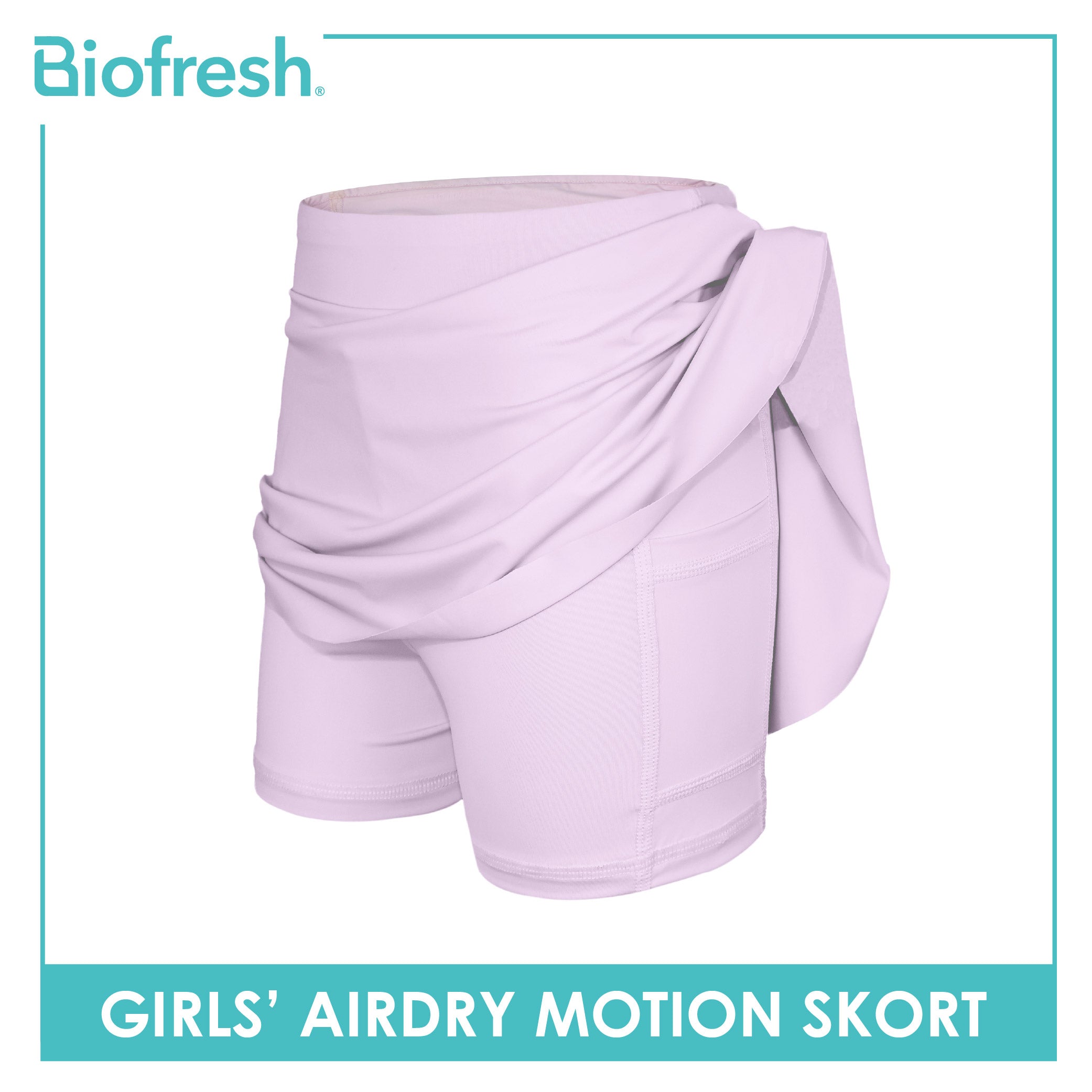 Biofresh Active Kids Girls AirDry Motion Skort 1 piece MUGSK611