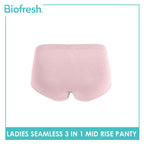 Biofresh Ladies' Antimicrobial Seamless Mid Rise Panty 3 pieces in a pack ULPSG621