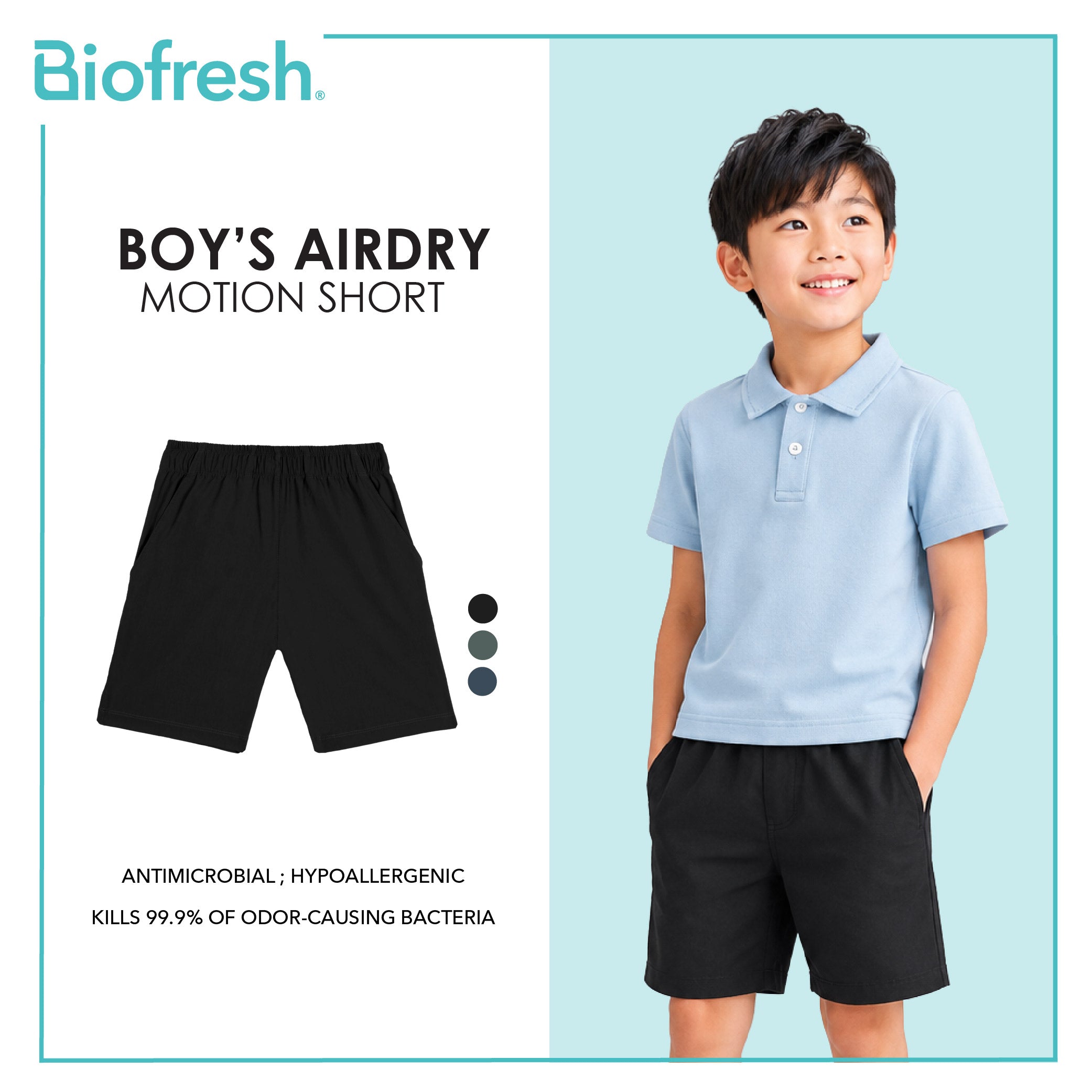 Biofresh Active Kids Boys AirDry Motion Shorts 1 piece MUBSH611