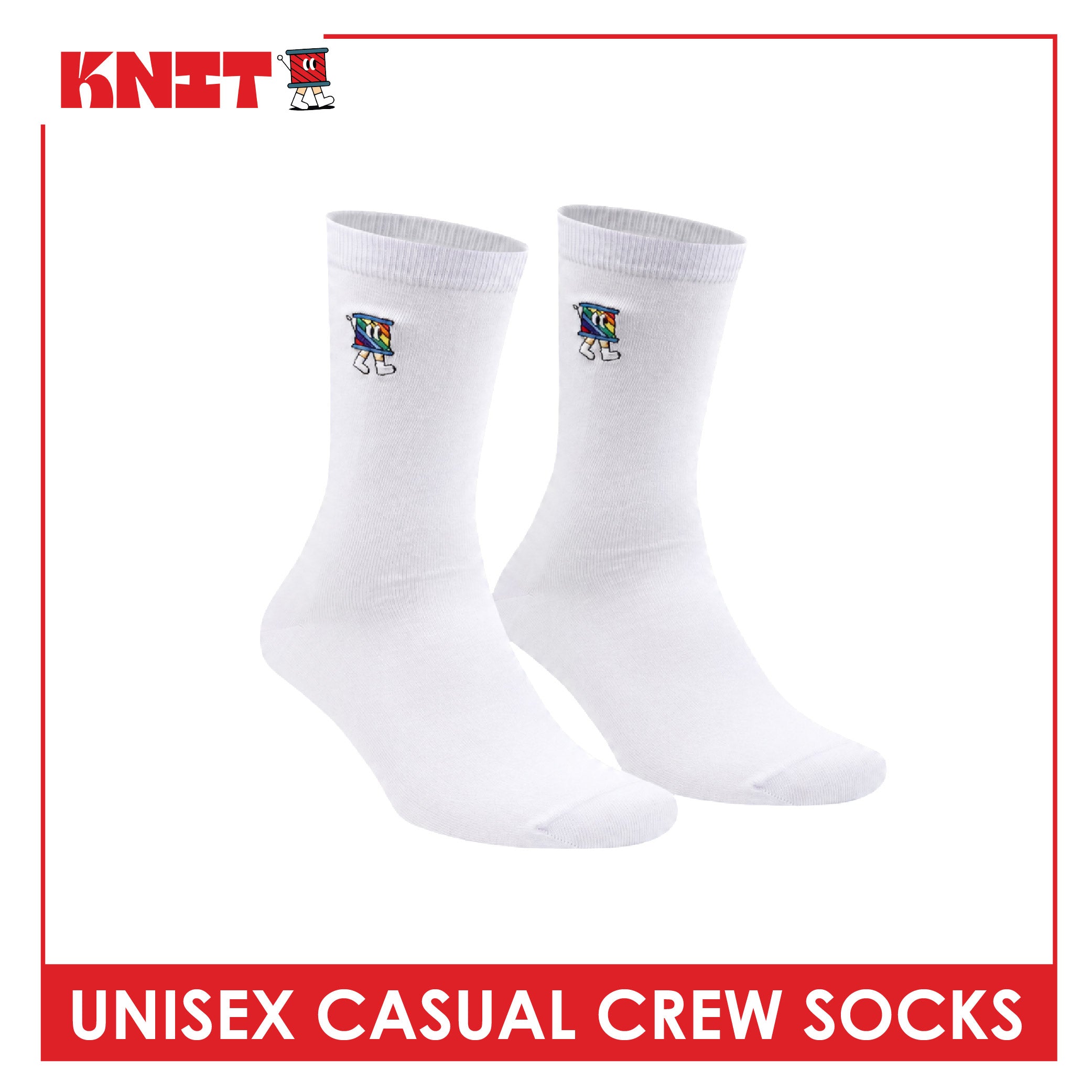 Knit | Pride Month Unisex Cotton Embroidered Thin Casual Crew Socks 1 pair KMCE621