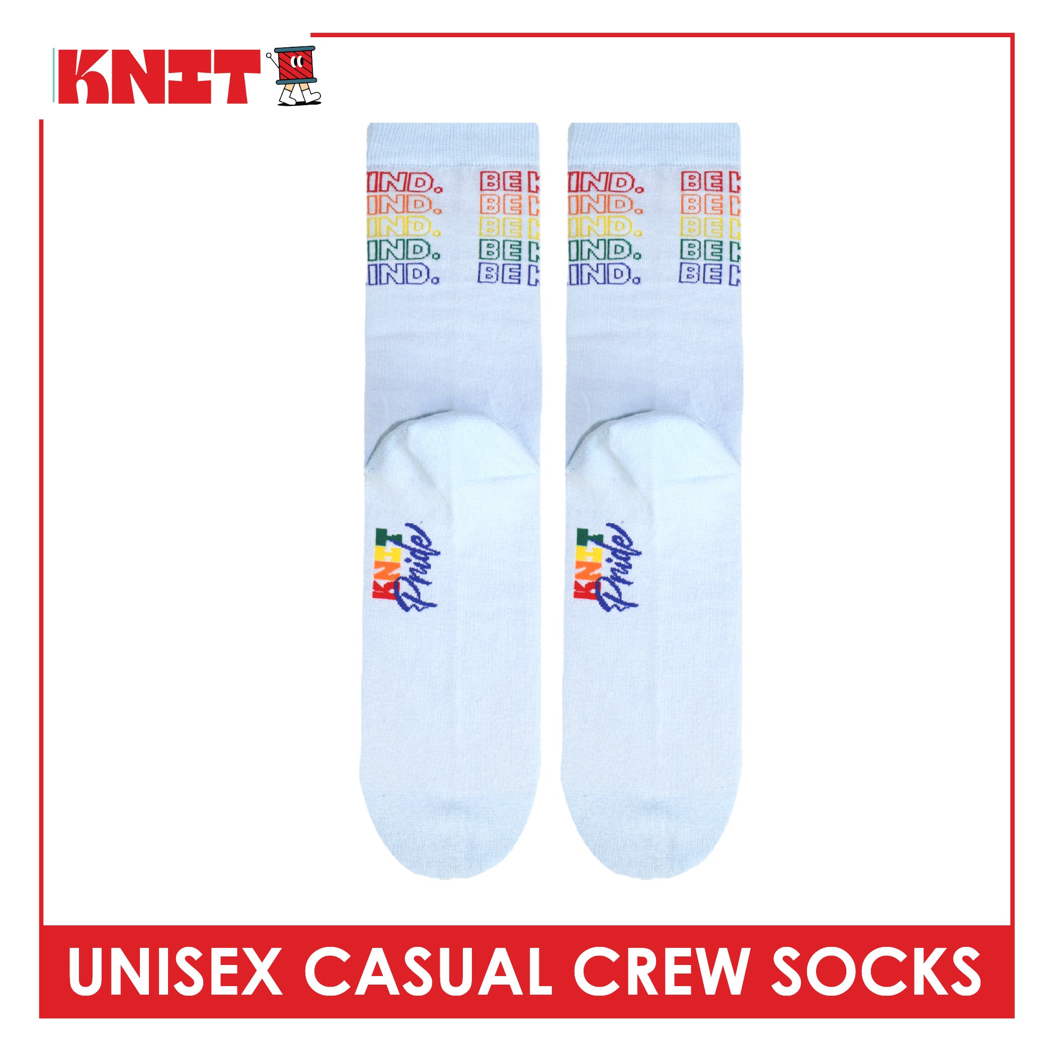 Knit | Pride Month Unisex Cotton Thin Casual Crew Socks 1 pair KMC621