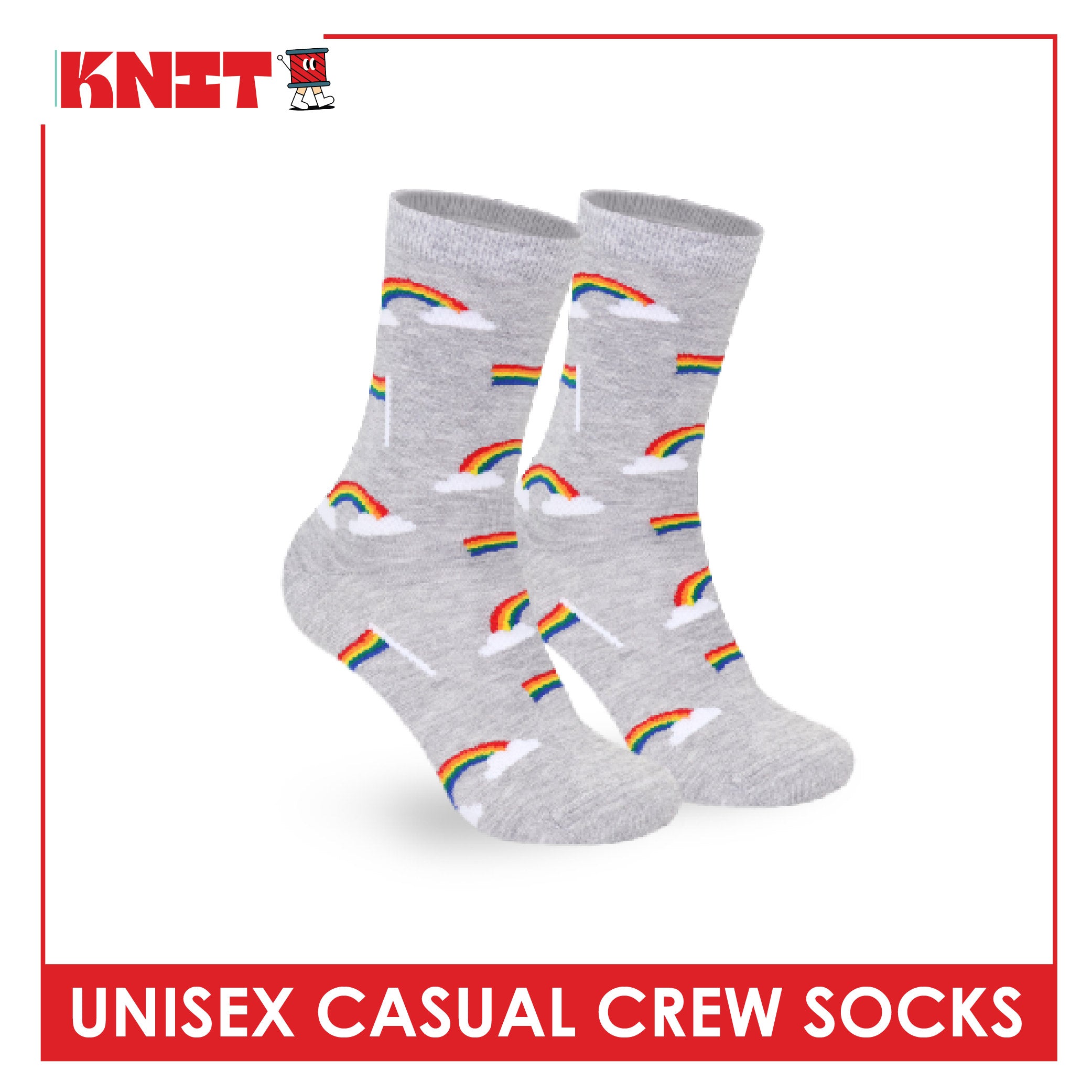 Knit | Pride Month Unisex Cotton Thin Casual Crew Socks 1 pair KMC621