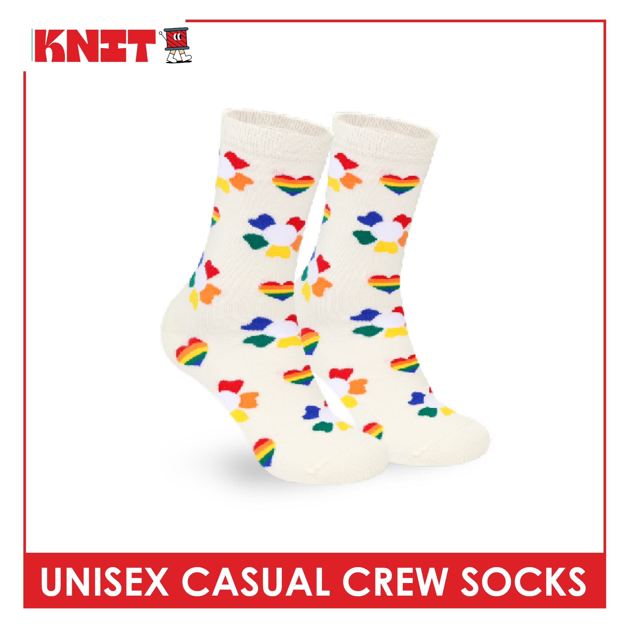 Knit | Pride Month Unisex Cotton Thin Casual Crew Socks 1 pair KMC621