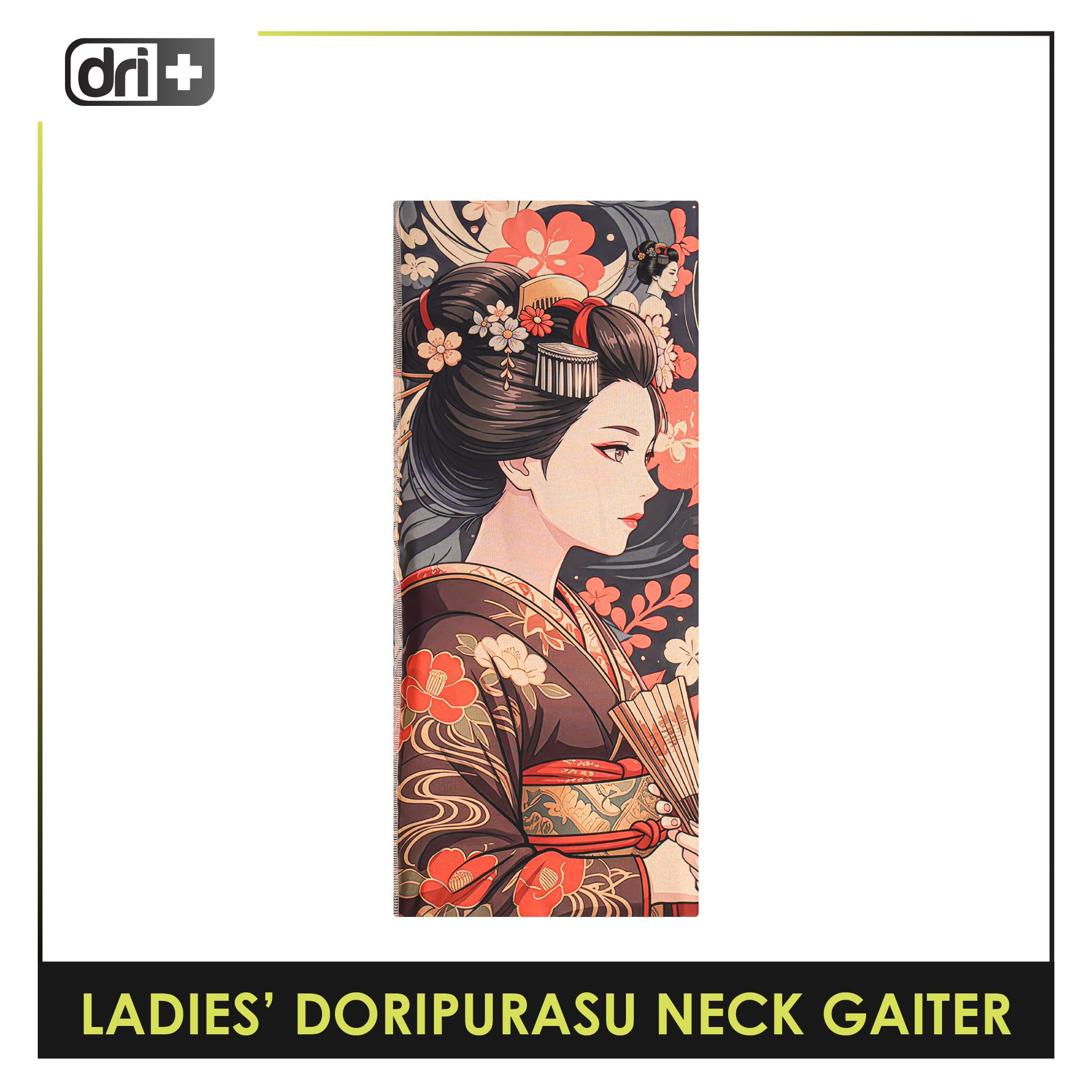 Dri Plus Ladies' Doripurasu Washable Multi-Functional Moisture Wicking Neck Gaiter 1 piece DULN611