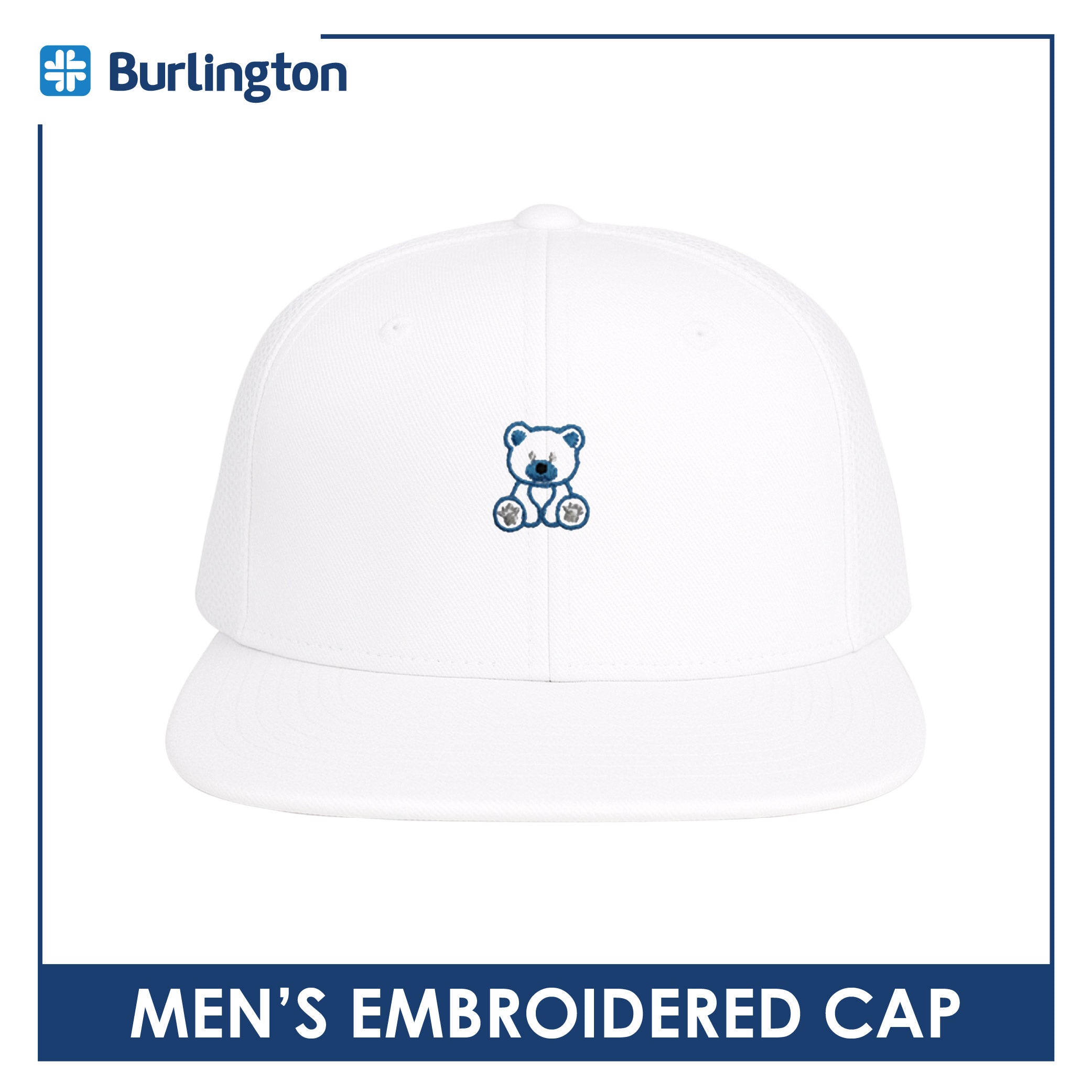 Burlington Men’s Embroidered Bearlington Collection Trucker Cap 1pc TBMECAP1