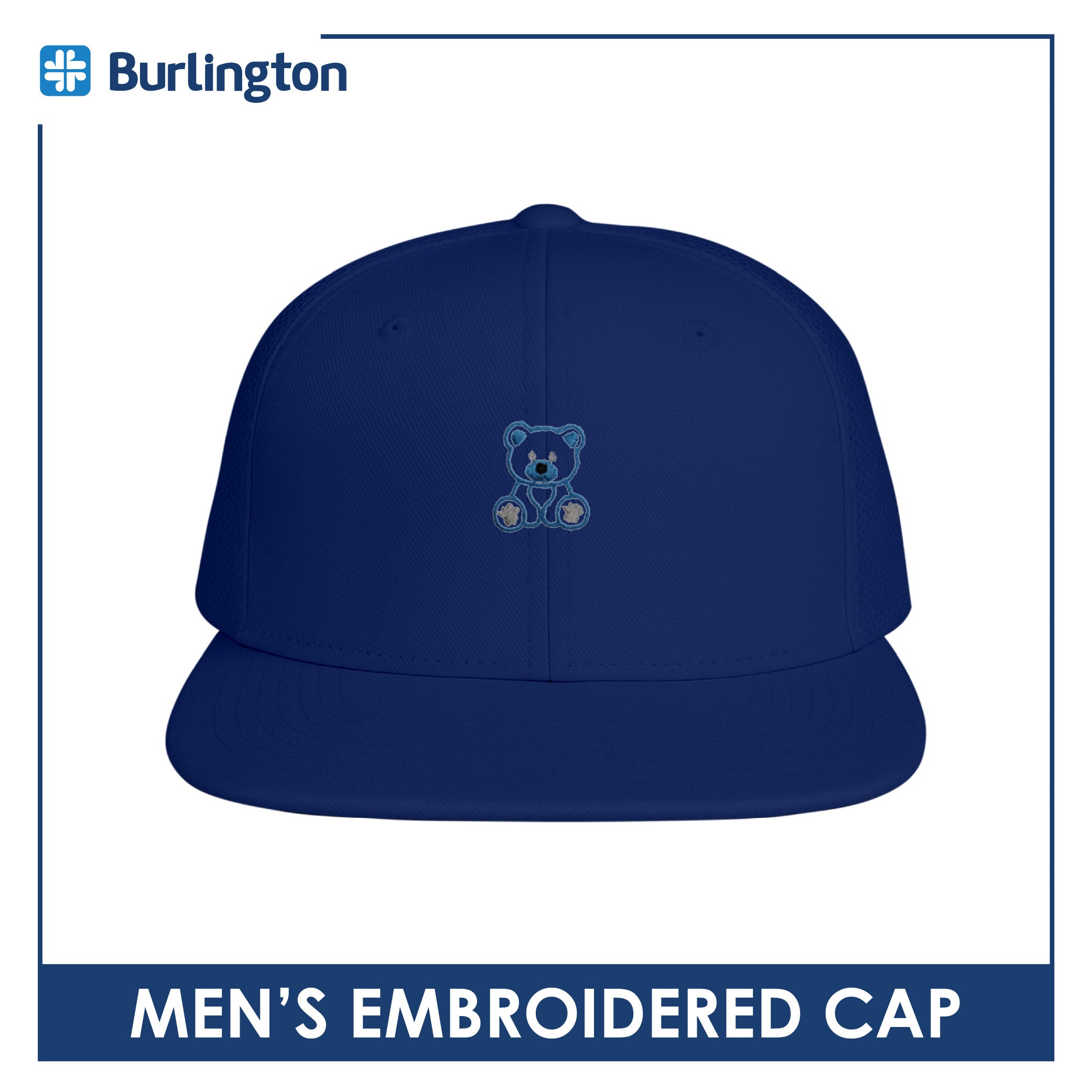 Burlington Men’s Embroidered Bearlington Collection Trucker Cap 1pc TBMECAP1