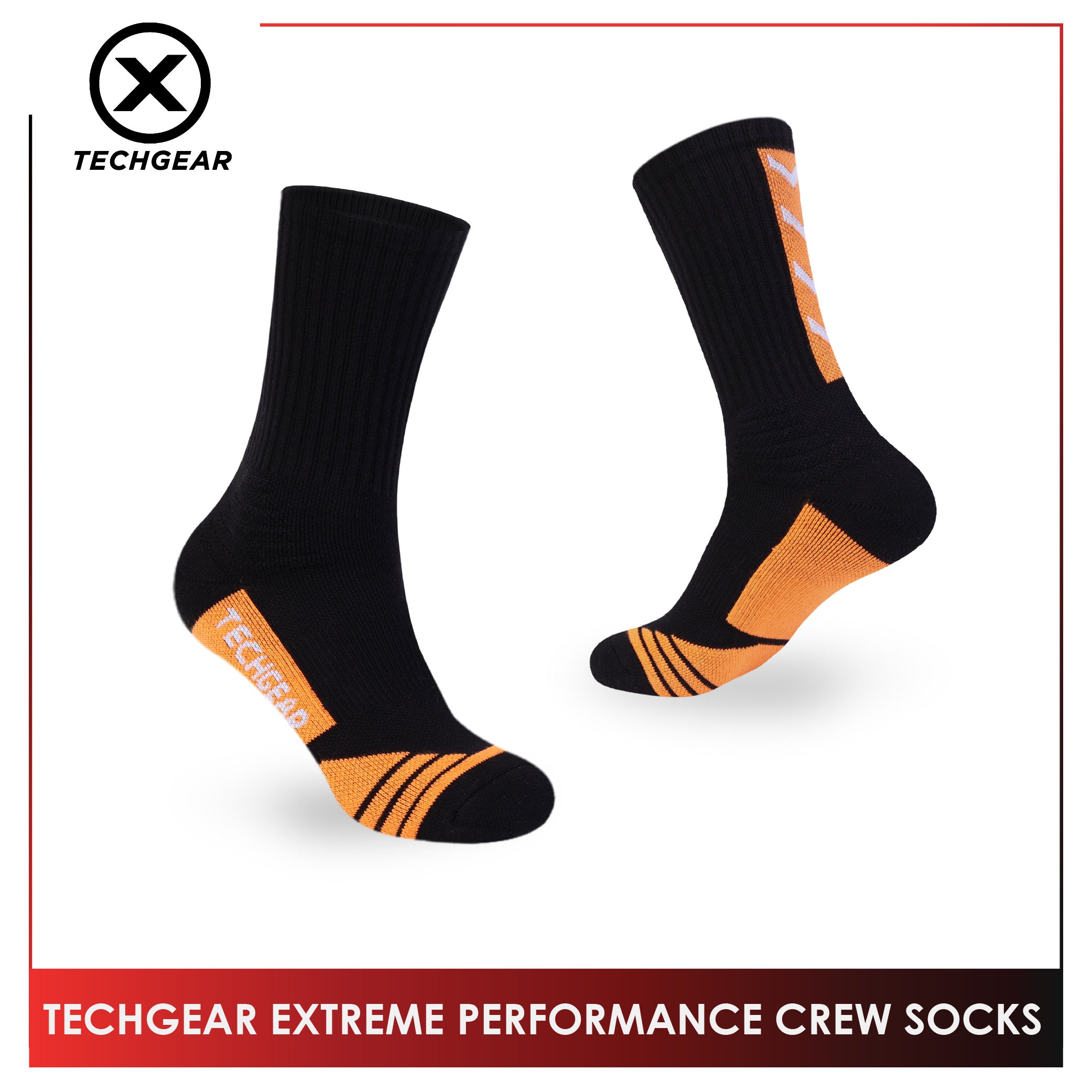 Burlington Men’s Techgear Extreme Performance Crew Socks 1 pair TGMX612