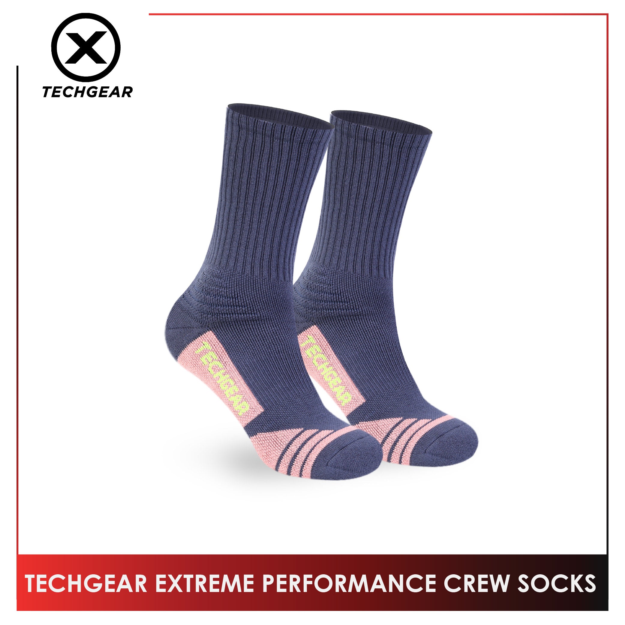Burlington Men’s Techgear Extreme Performance Crew Socks 1 pair TGMX612