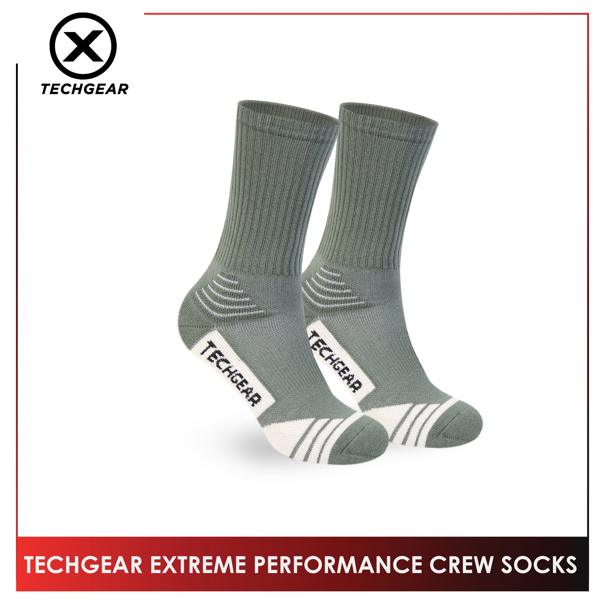 Burlington Men’s Techgear Extreme Performance Crew Socks 1 pair TGMX612