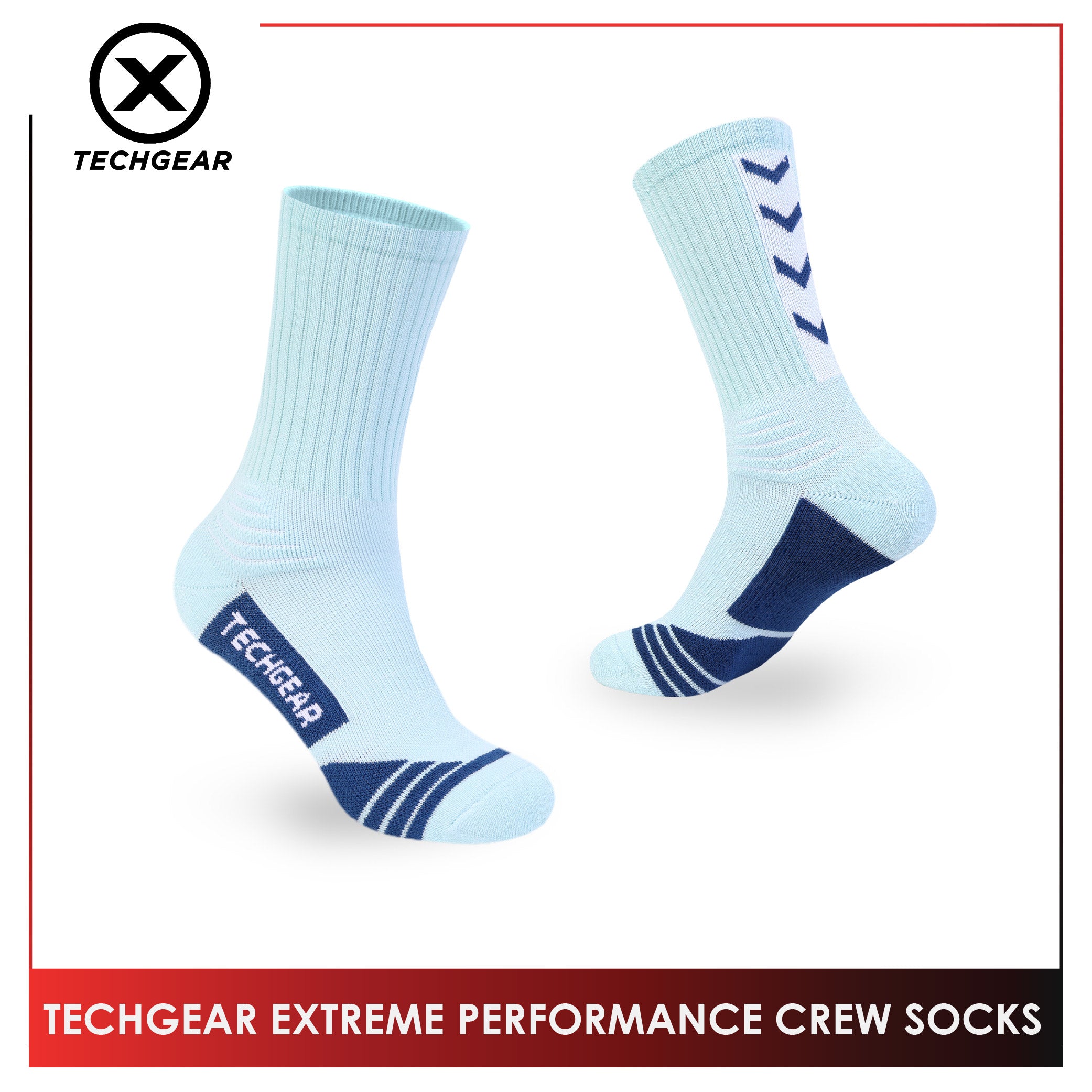 Burlington Men’s Techgear Extreme Performance Crew Socks 1 pair TGMX612