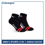 Burlington | Vintage Men’s Cotton Embroidered Thick Sports Ankle Socks 1 pair BMSEG611