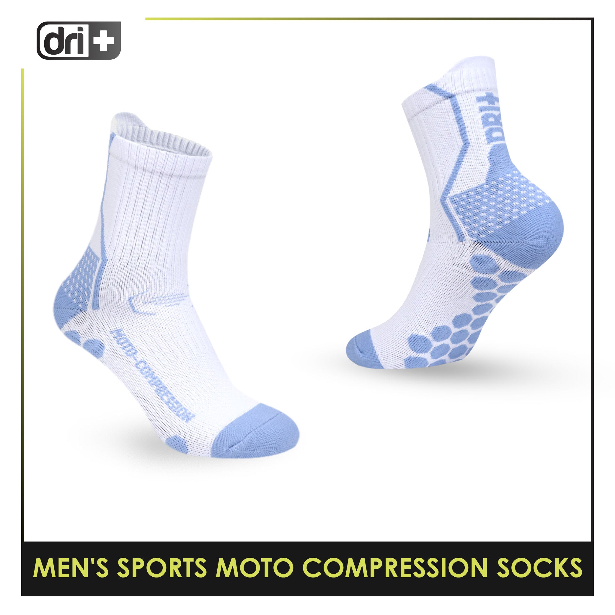 Dri plus Men’s Sports Moto Compression Socks 1 pair DMS631
