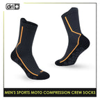 Dri plus Men’s Sports Moto Compression Crew Socks 1 pair DMS632