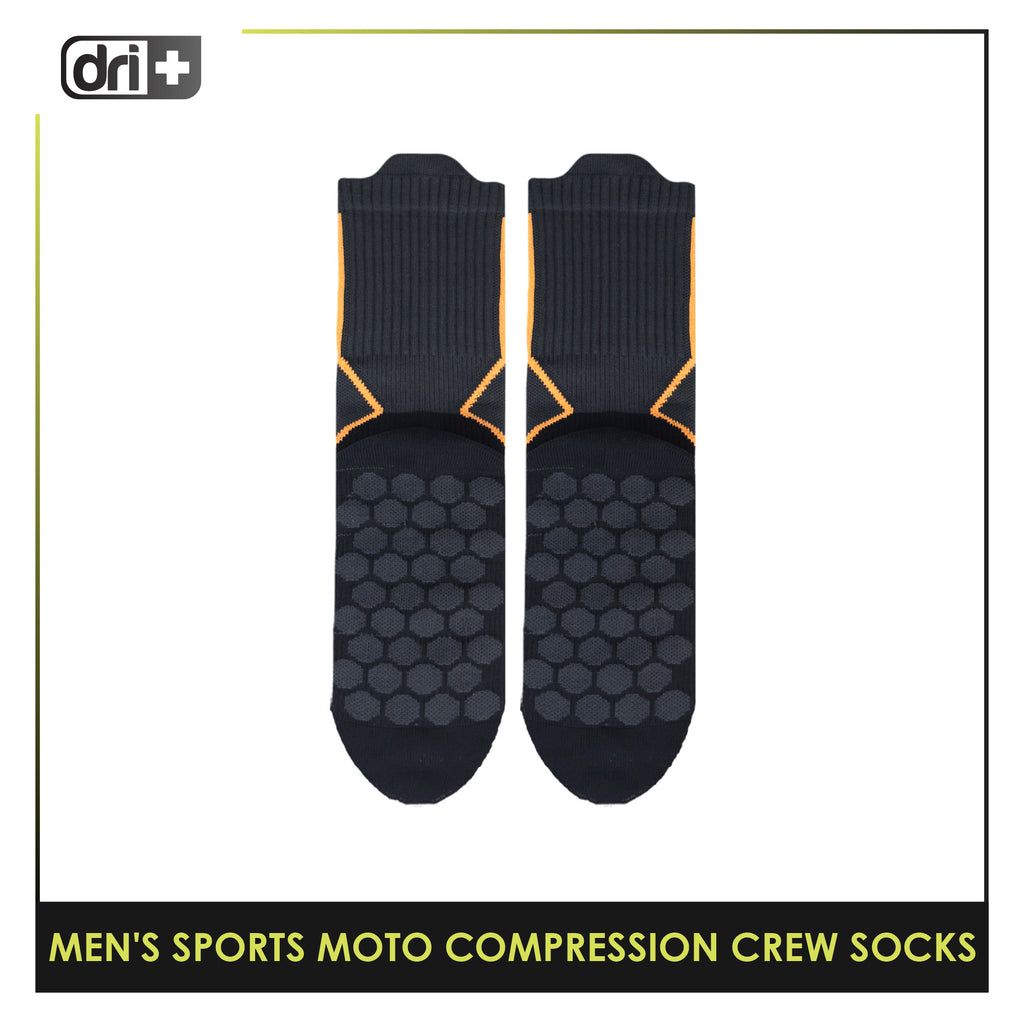 Dri plus Men’s Sports Moto Compression Crew Socks 1 pair DMS632