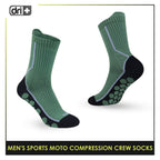 Dri plus Men’s Sports Moto Compression Crew Socks 1 pair DMS632