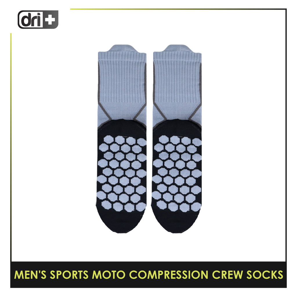 Dri plus Men’s Sports Moto Compression Crew Socks 1 pair DMS632