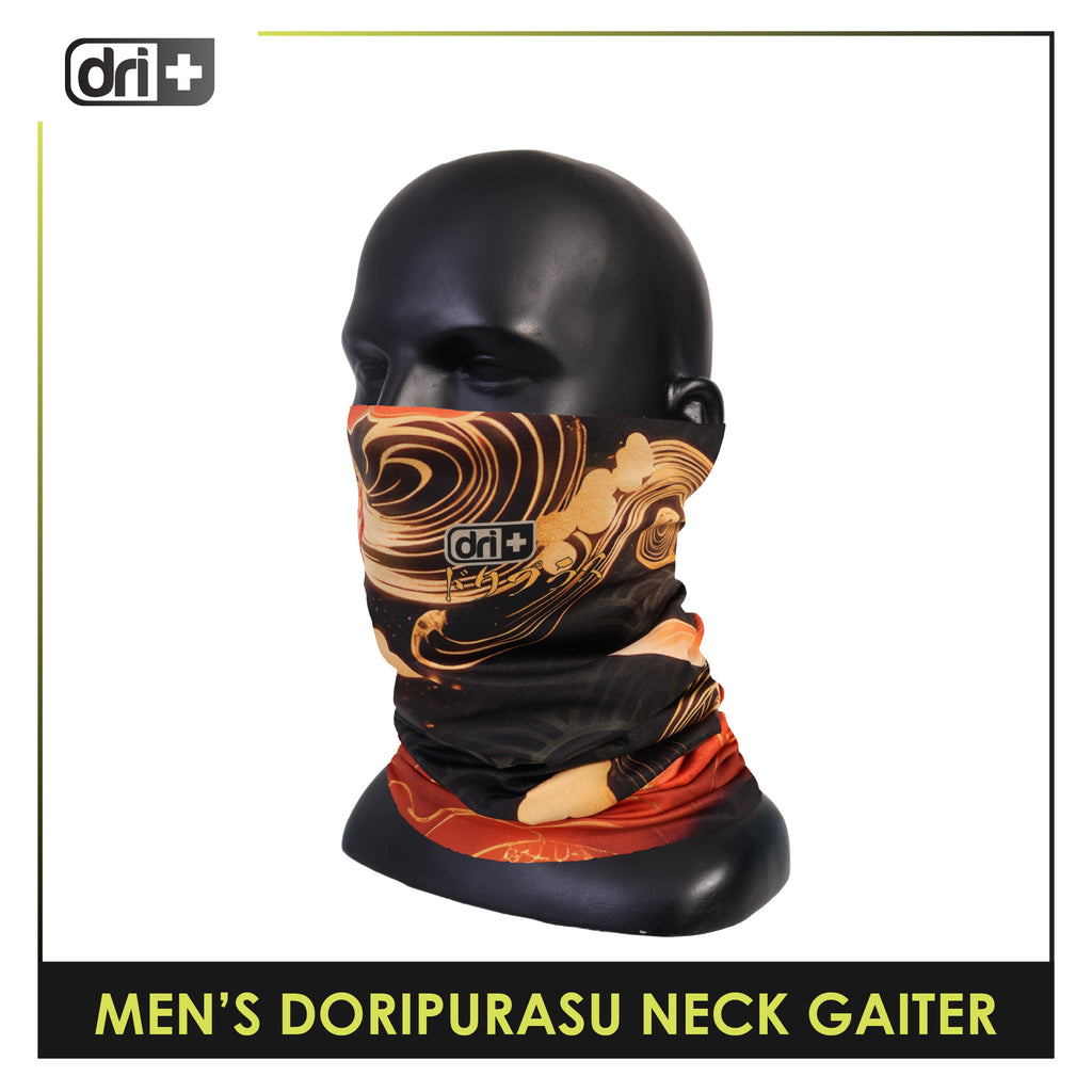 Dri Plus Men's Doripurasu Washable Multi-Functional Moisture Wicking Neck Gaiter 1 piece DUMN611