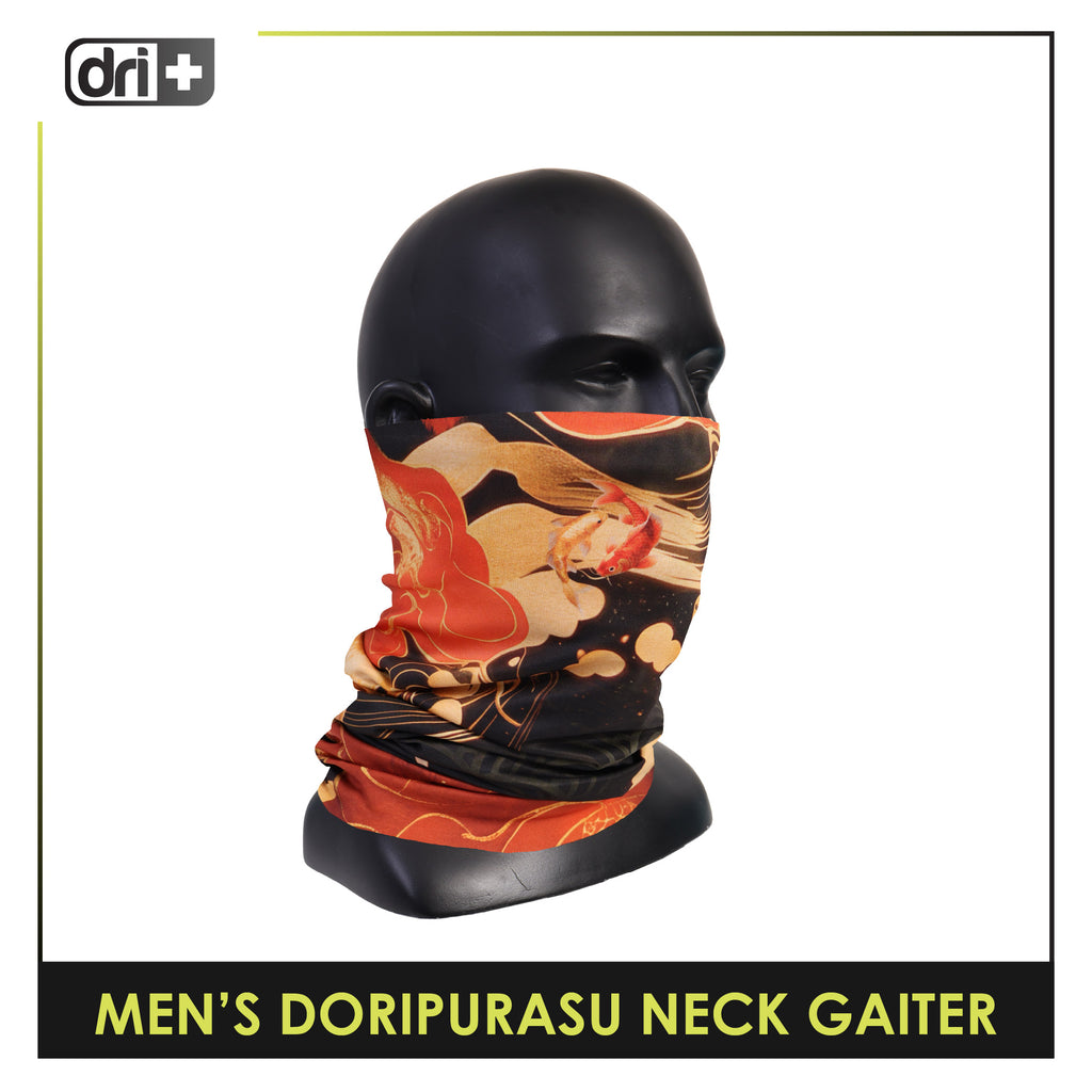 Dri Plus Men's Doripurasu Washable Multi-Functional Moisture Wicking Neck Gaiter 1 piece DUMN611