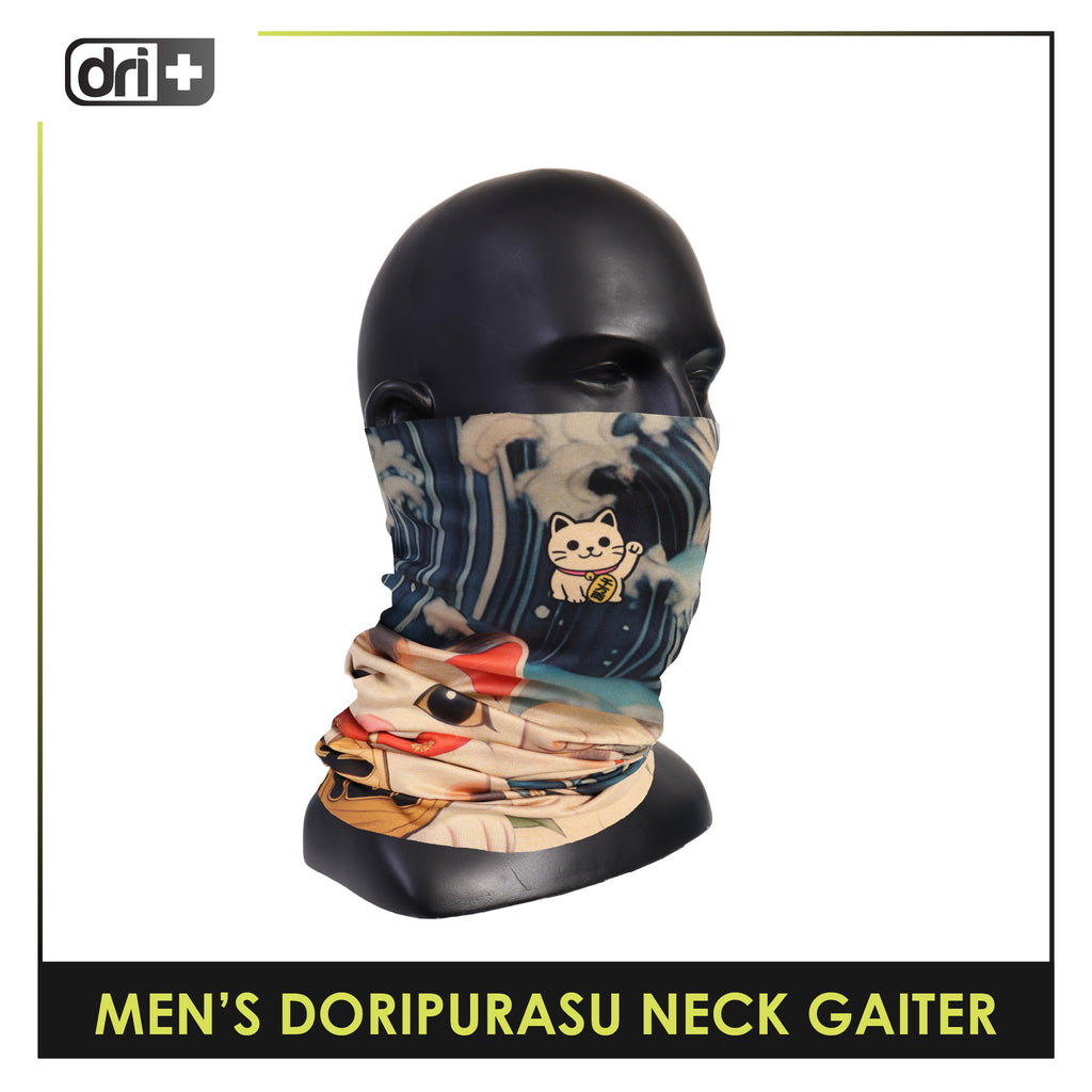 Dri Plus Men's Doripurasu Washable Multi-Functional Moisture Wicking Neck Gaiter 1 piece DUMN611