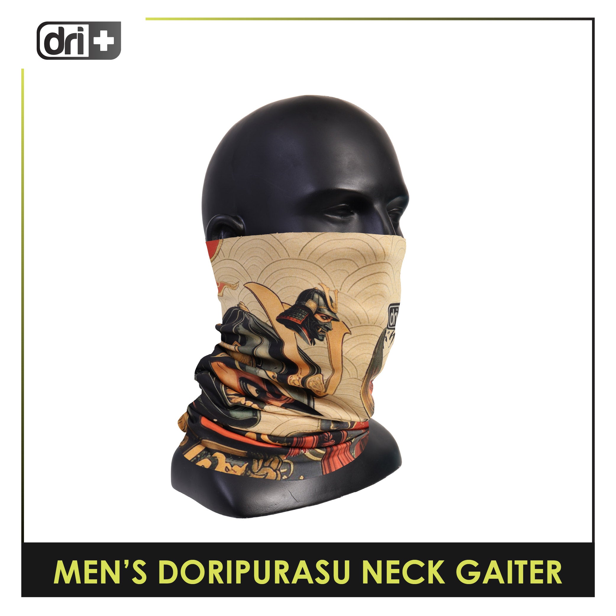 Dri Plus Men's Doripurasu Washable Multi-Functional Moisture Wicking Neck Gaiter 1 piece DUMN611