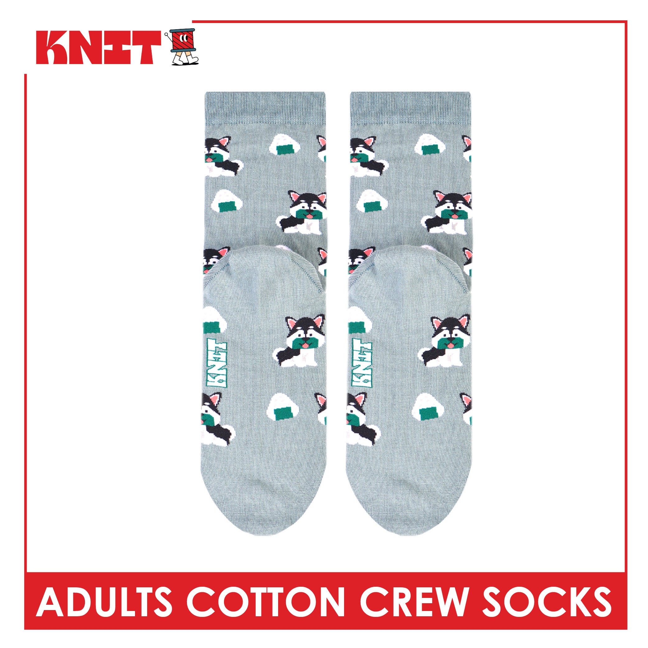 Knit Adults OVERRUNS Cotton Crew Socks 1 pair KMCCO1