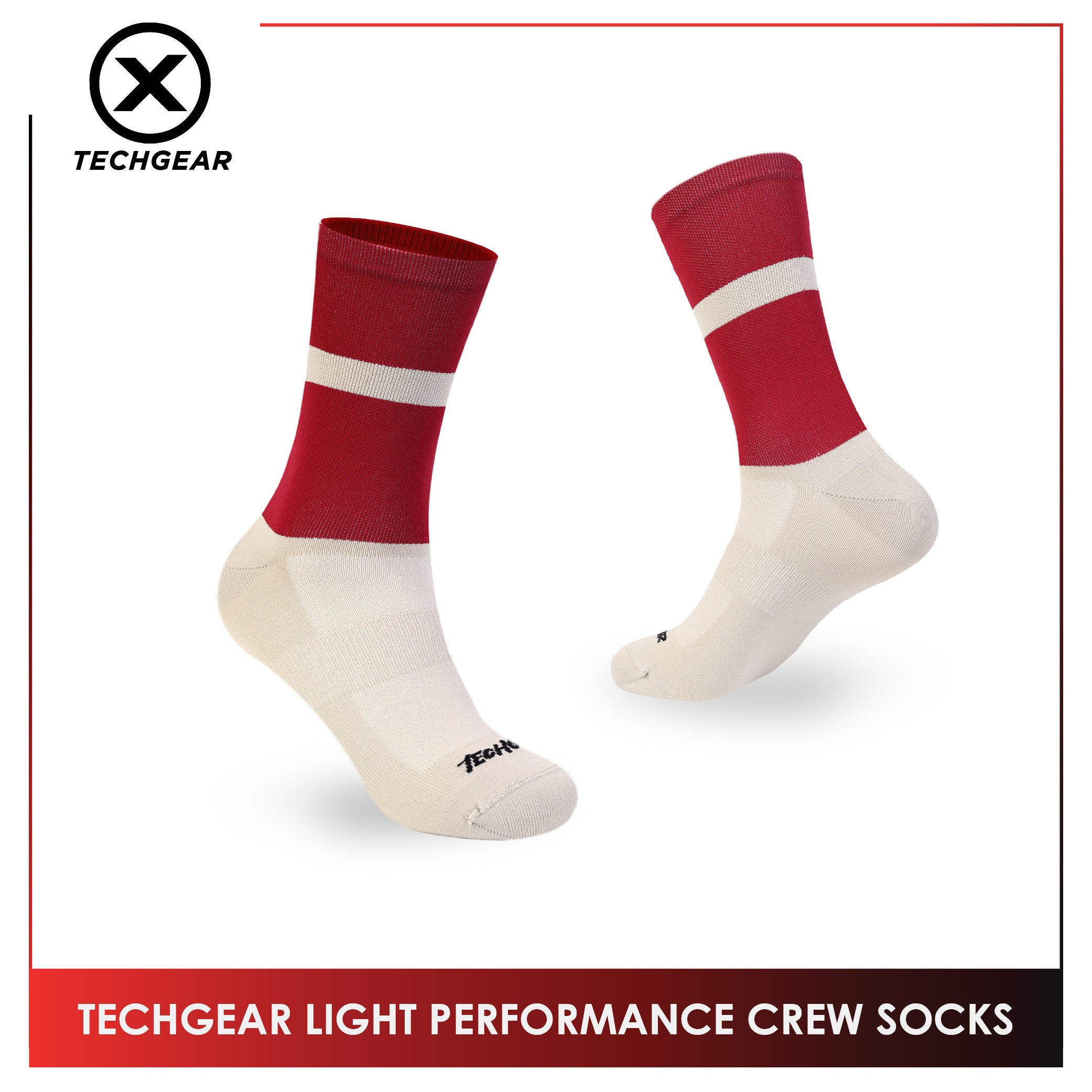 Burlington Men’s Techgear Light Performance Crew Socks 1 pair TGML611