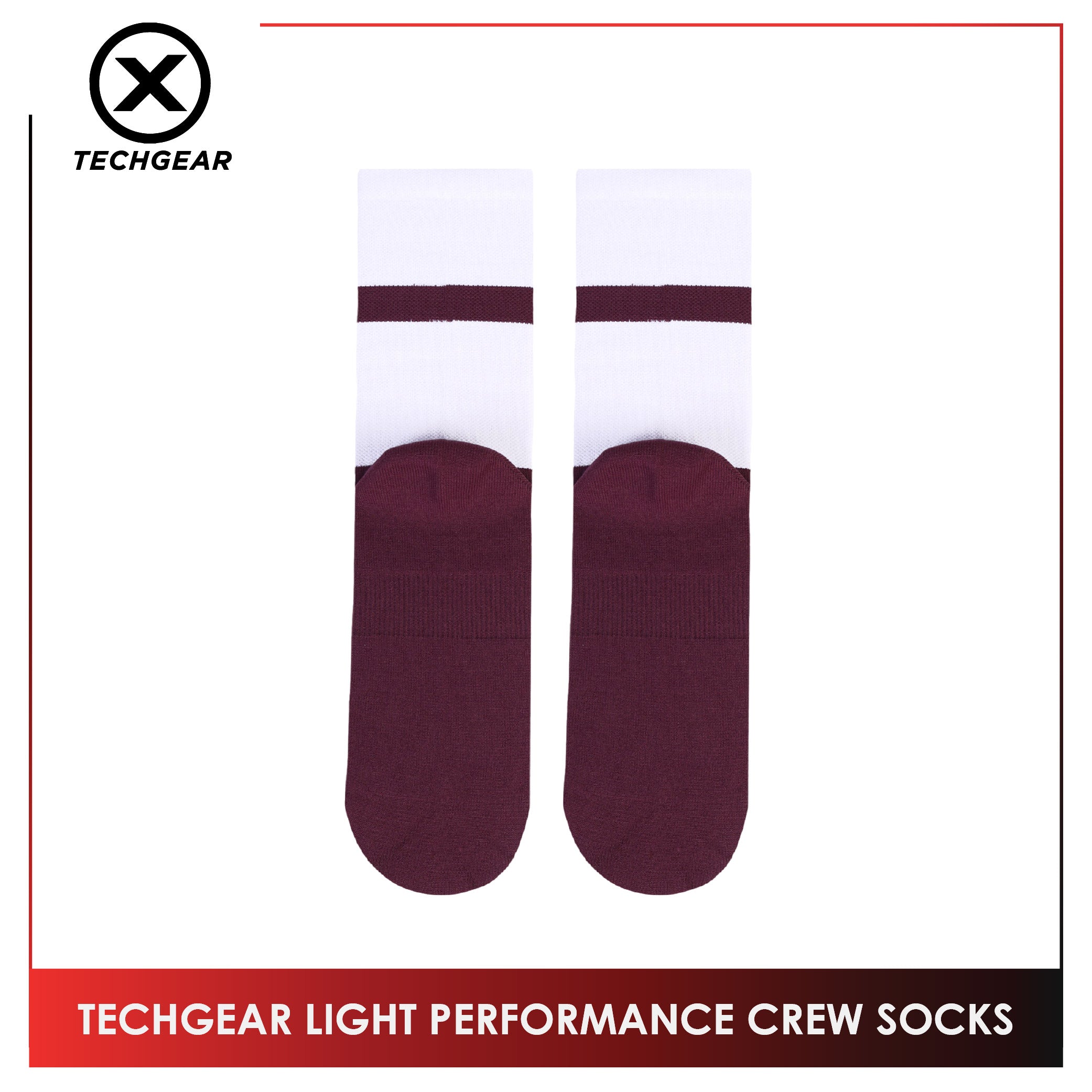 Burlington Men’s Techgear Light Performance Crew Socks 1 pair TGML611