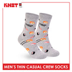 Knit Men's Cotton Thin Casual Crew Socks 1 pair KMC611