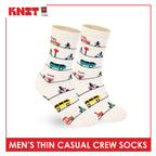 Knit Men's Cotton Thin Casual Crew Socks 1 pair KMC611