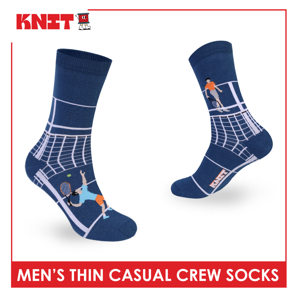 Knit Men's Cotton Thin Casual Crew Socks 1 pair KMC611