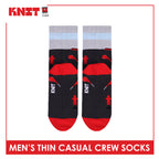Knit Men's Cotton Thin Casual Crew Socks 1 pair KMC611