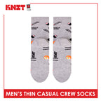 Knit Men's Cotton Thin Casual Crew Socks 1 pair KMC611
