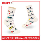 Knit Men's Cotton Thin Casual Crew Socks 1 pair KMC611