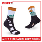 Knit Men's Cotton Thin Casual Crew Socks 1 pair KMC611